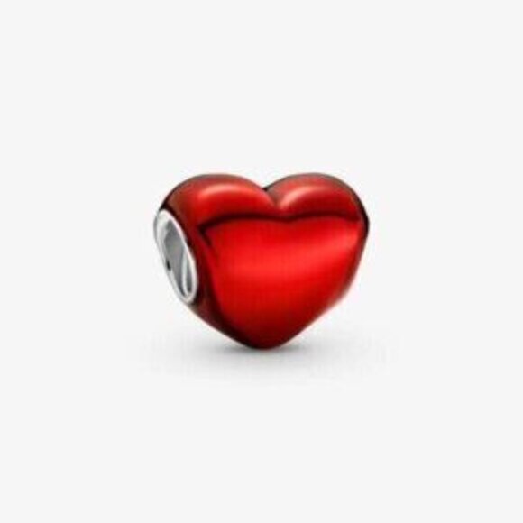 PANDORA Metallic Red Heart Charm - Picture 1 of 5